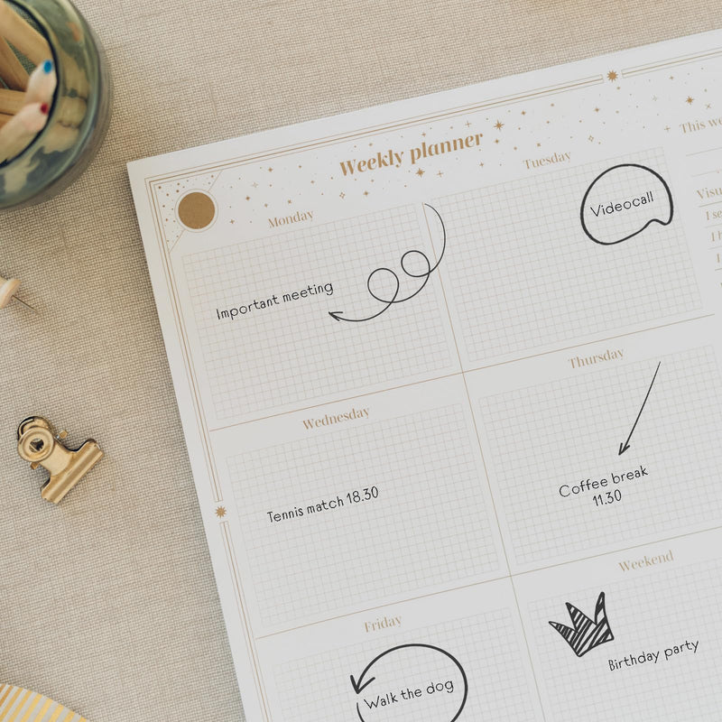 Astral A4 Weekly Planner side angle