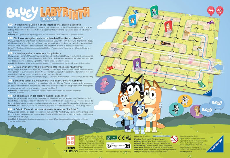 Ravensburger Bluey - Labyrinth Junior, close-up detail