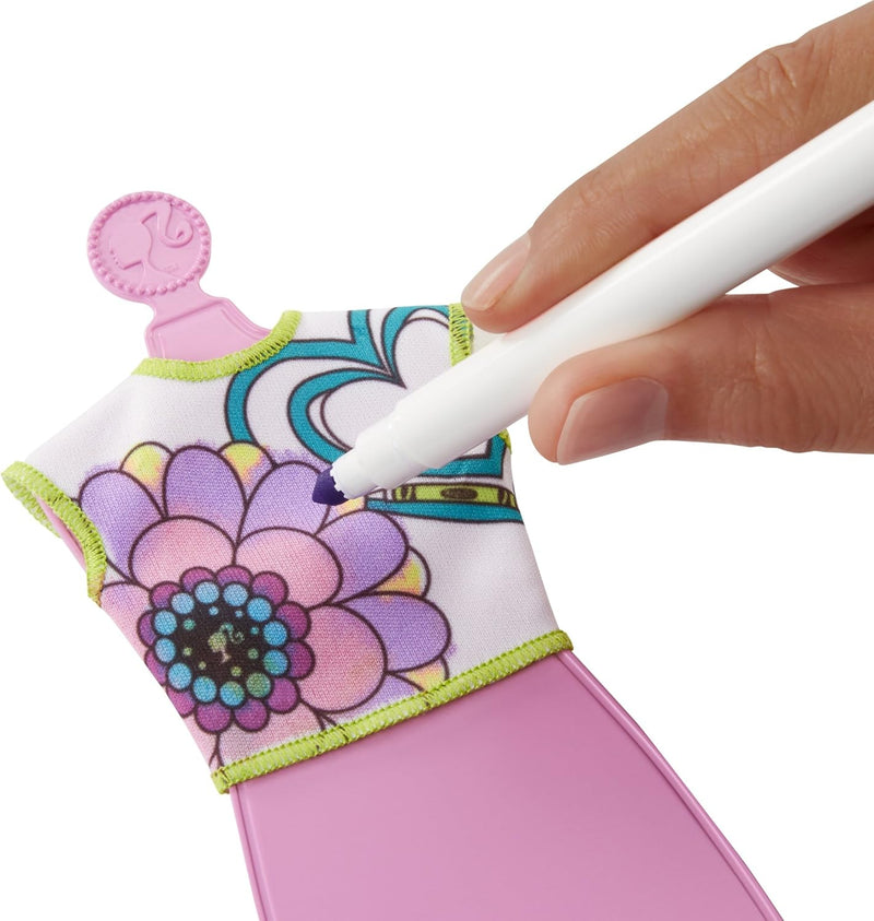 Barbie Crayola Colour-In Fashion Doll, packaging shot