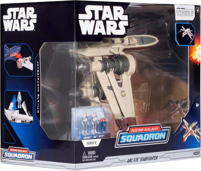 Star Wars Micro Galaxy ARC 170 Statrfighter Deluxe Vehicle - Image 7