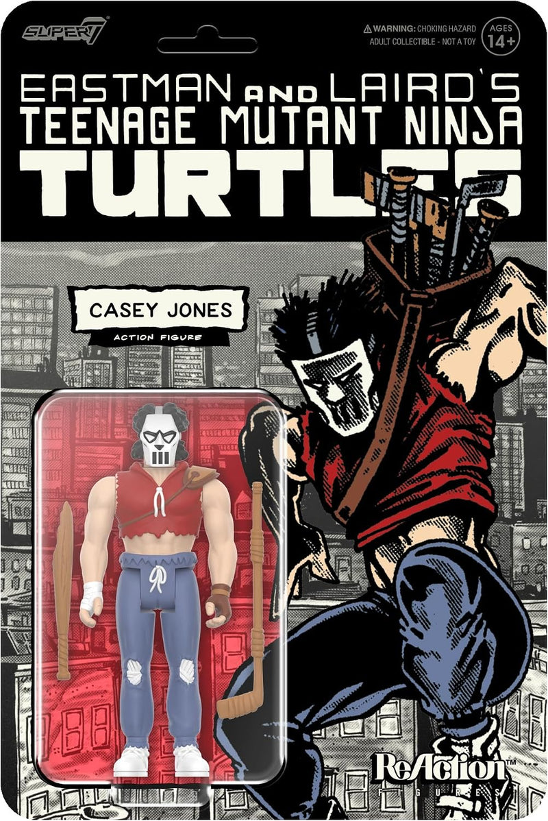 Casey Jones Comic Color Teenage Mutant Ninja Turtles ReAction 3.75-Inch Action Figure