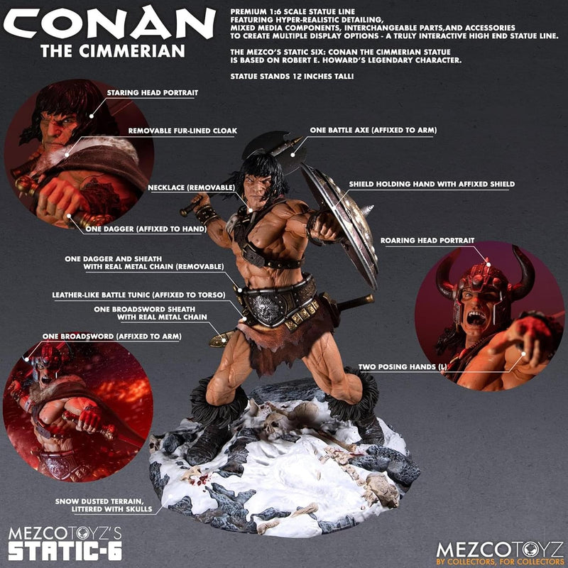 Conan The Cimmerian Premium 1:6 Scale Statue Mezco's Static-6 - Reduction (view 2)