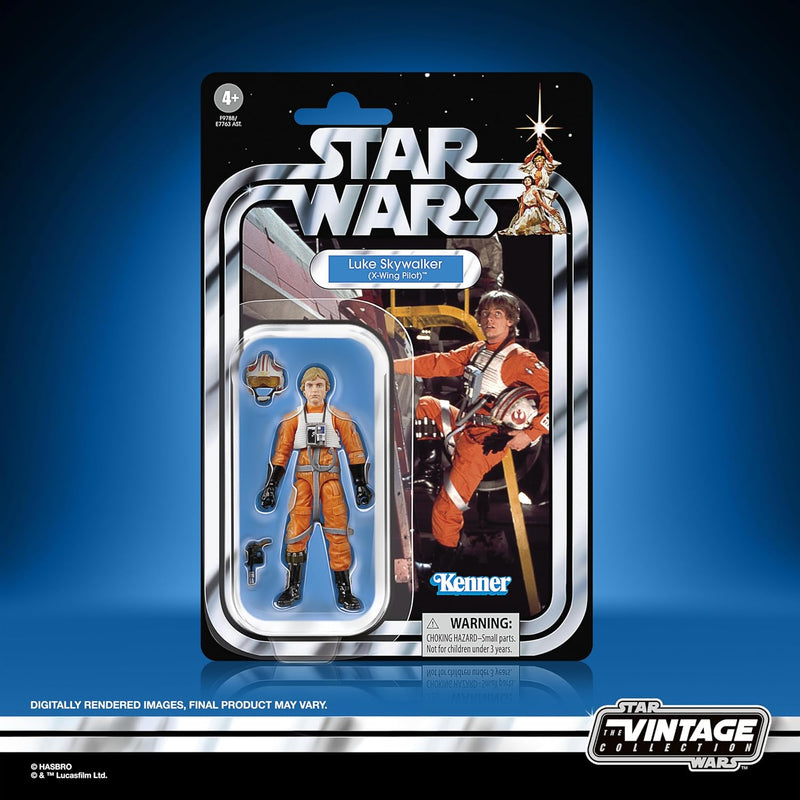 Star Wars The Vintage Collection Luke Skywalker (X-Wing Pilot) Action Figure, size reference