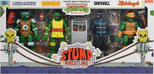 TMNT Comic Stump Wrestling Turtles (Archie Comics) 7" Scale Action Figure 4-Pack Teenage Mutant Ninja Turtles