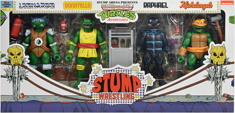 TMNT Comic Stump Wrestling Turtles (Archie Comics) 7" Scale Action Figure 4-Pack Teenage Mutant Ninja Turtles