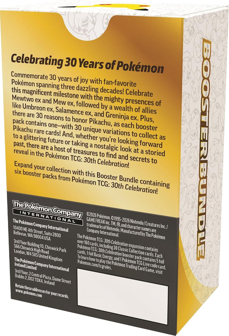 Pokémon TCG 30th Celebration Booster Bundle Box - 6 Booster Packs