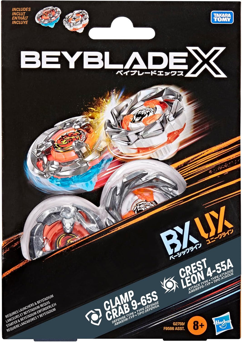 Beyblade X Clamp Crab 9-65S & Crest Leon 4-55A Dual Pack