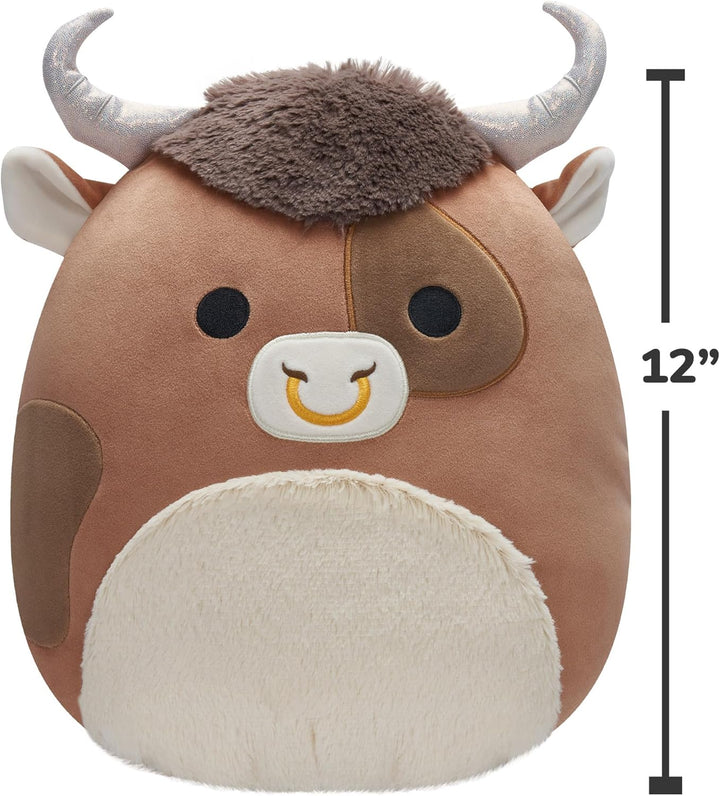 Squishmallows 12'' Brown Spotted Bull Plush