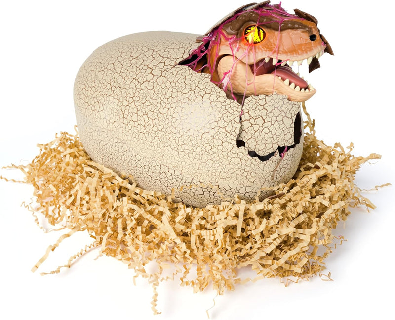 Jurassic World Primal Hatch Interactive Toy Dinosaur & Egg, side angle