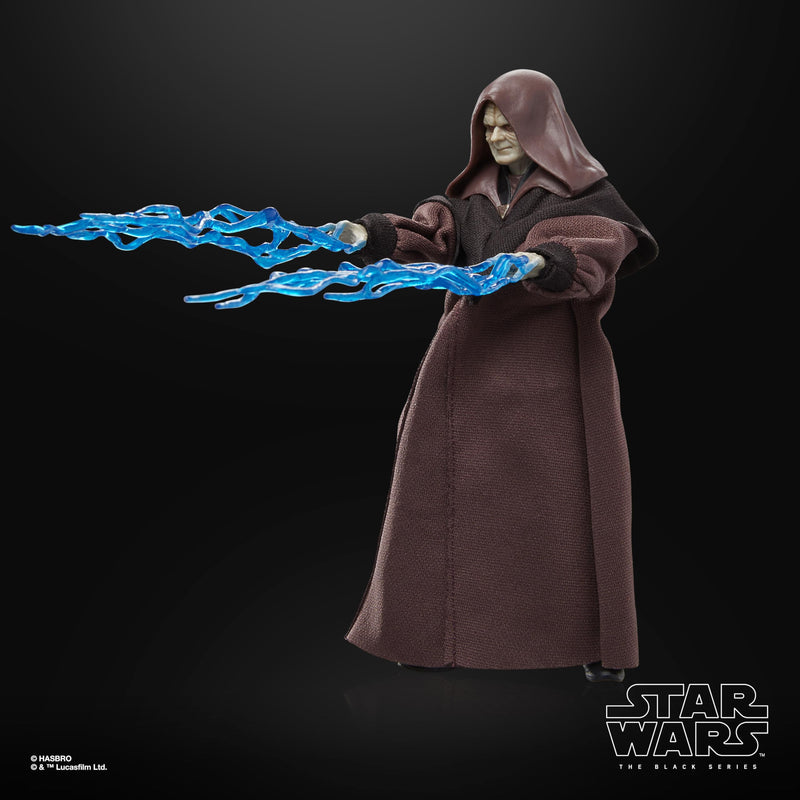 Darth Sidious Star Wars Black Series Figure, side angle