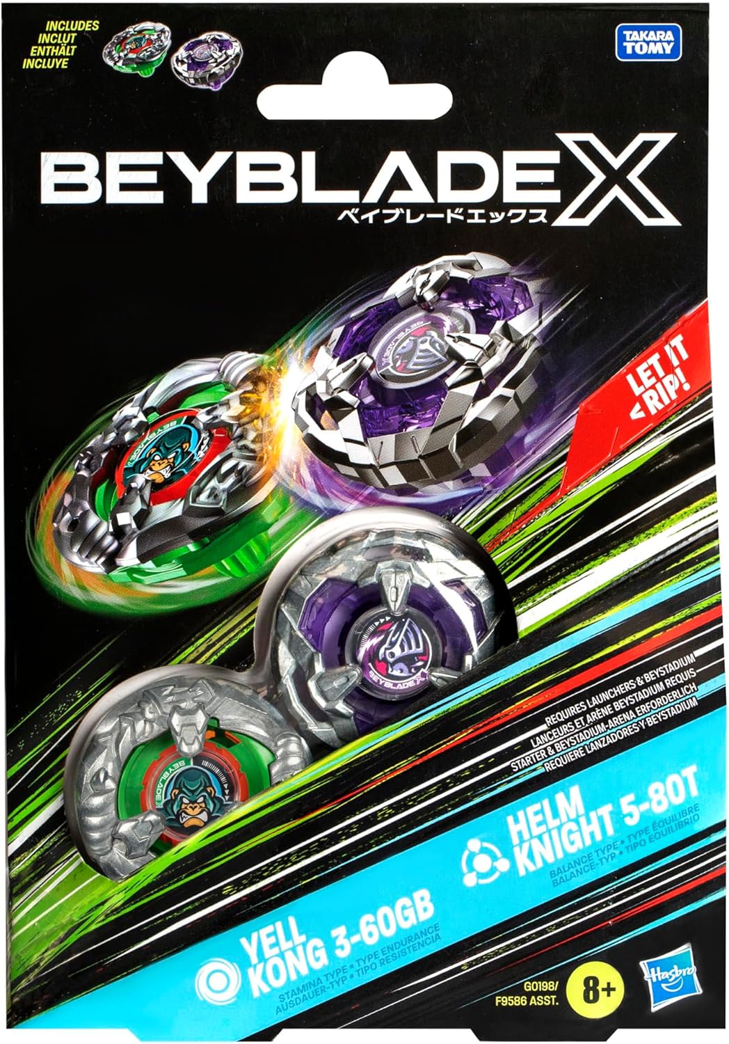 Beyblade X Yell Kong 3-60GB Helm Knight 5-80T Dual Pack Set