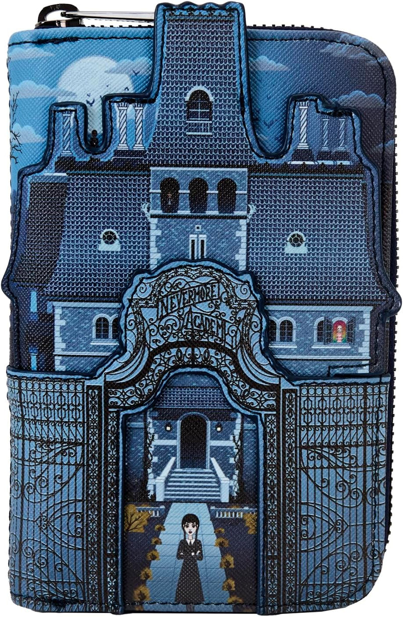 Nevermore Academy Wednesday Loungefly Castle Zip Around Wallet