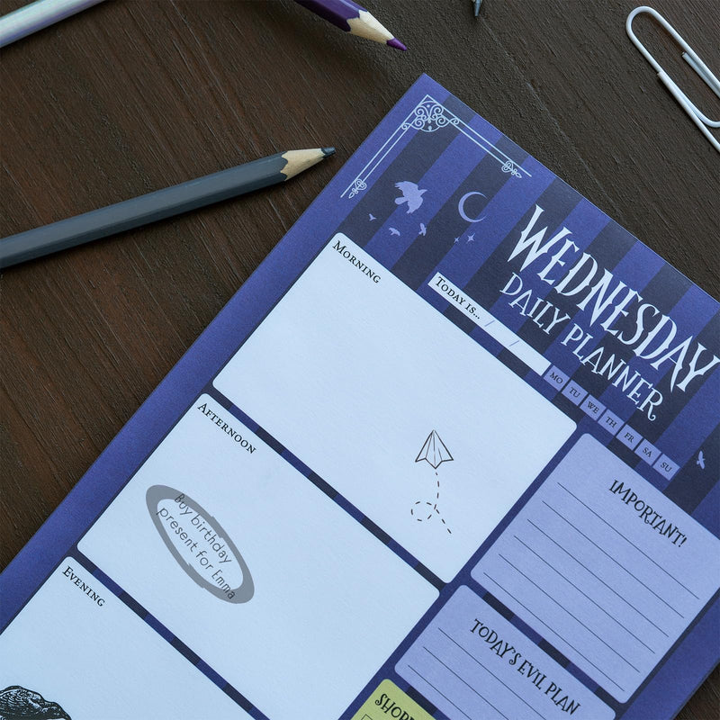 Wednesday A5 Daily Planner close up detail