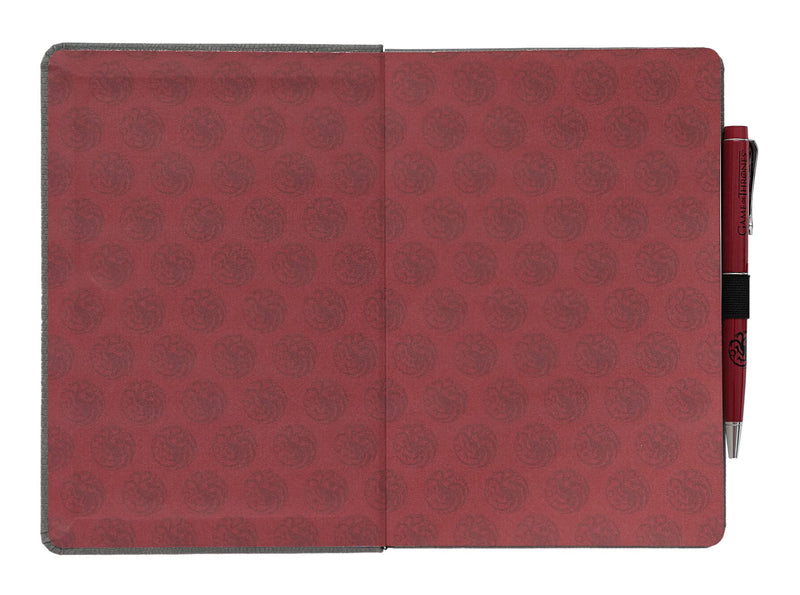 Game of Thrones Targaryen House Premuim A5 Notebook with Projector Pen side angle