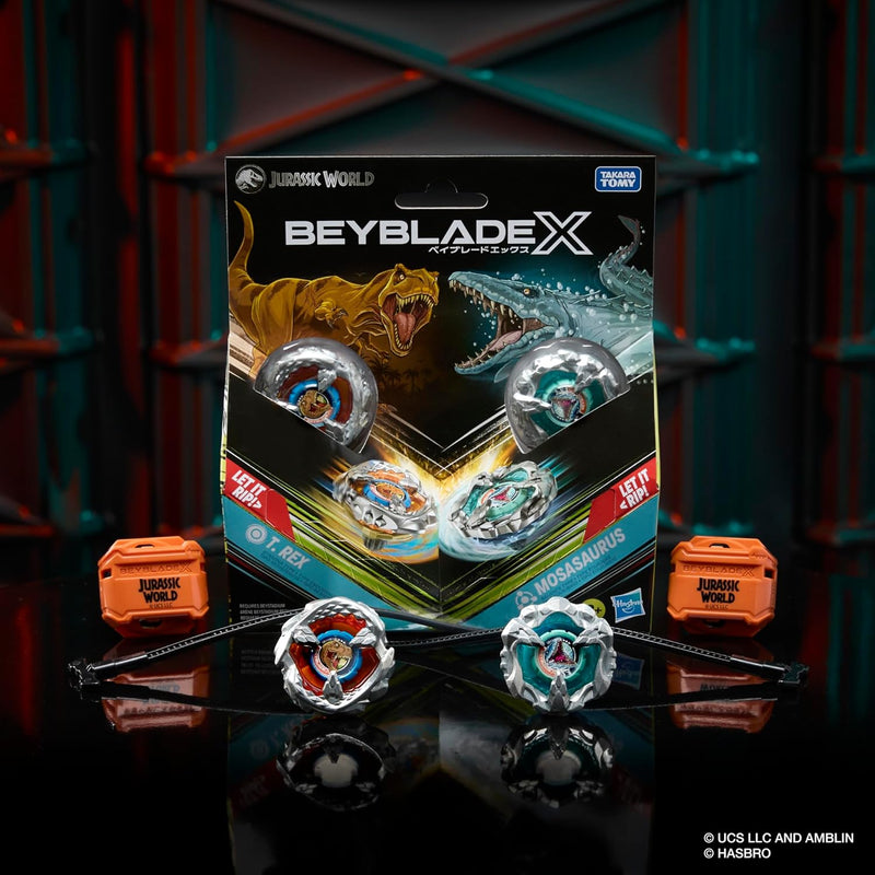 Beyblade X Jurassic World T.Rex vs Mosasaurus 2 Pack