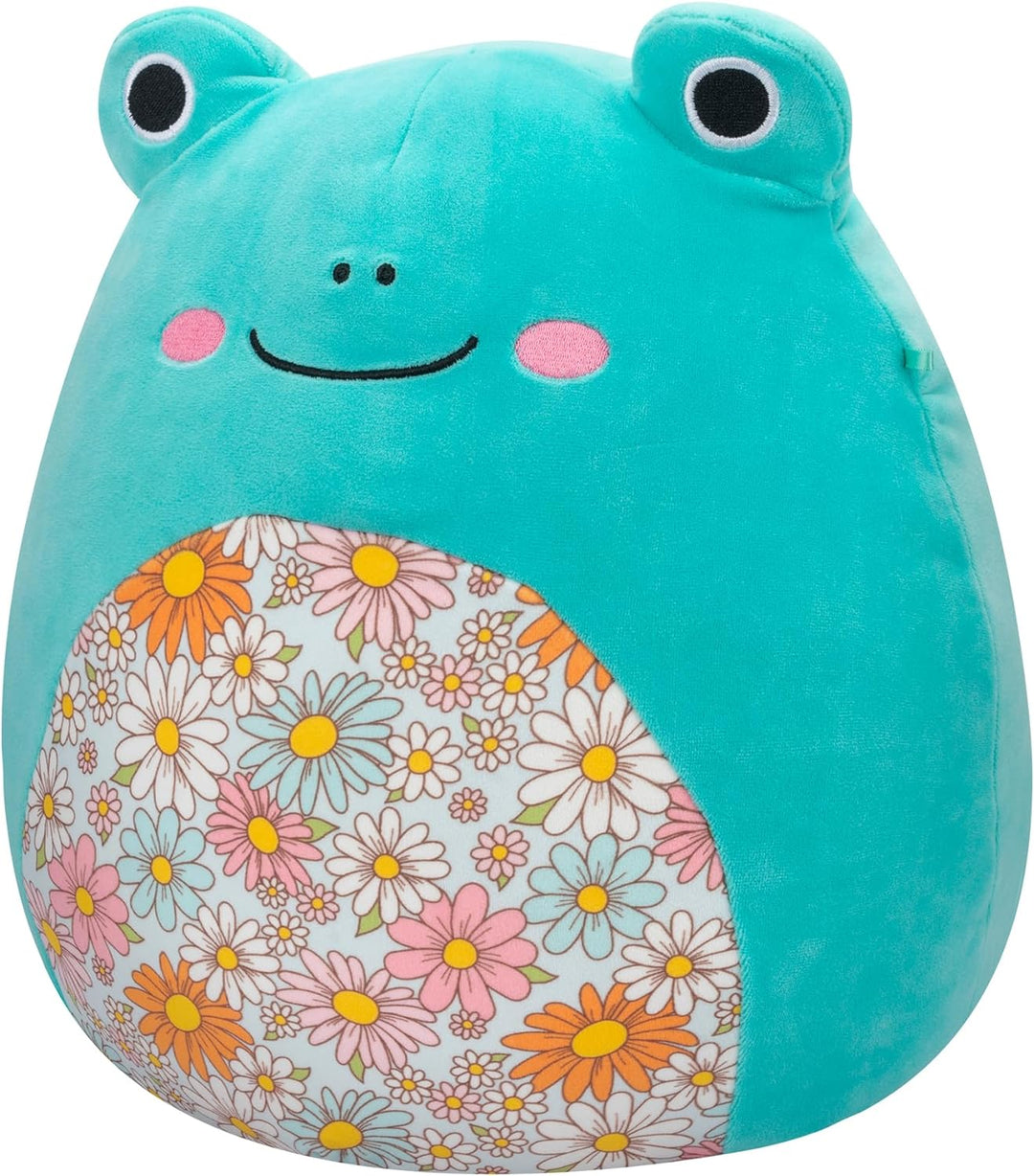 Squishmallows 7.5"Aqua Frog With Floral Belly Plush