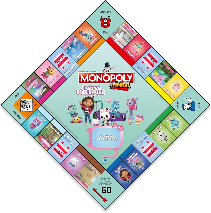 Gabby's Dollhouse Monopoly Junior, side angle