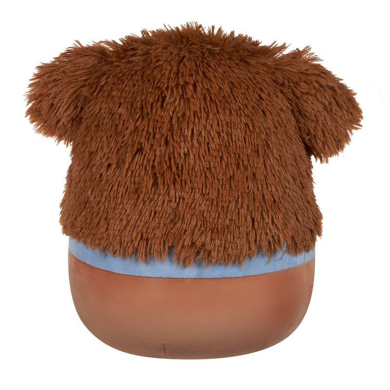 Squishmallows Plush Figure Winking Brown Bigfoot with Scarf, in display