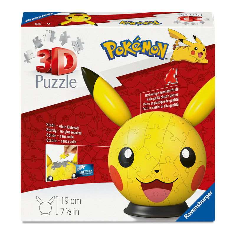 Pokemon Pikachu with Ears 72 Piece 3D Puzzle