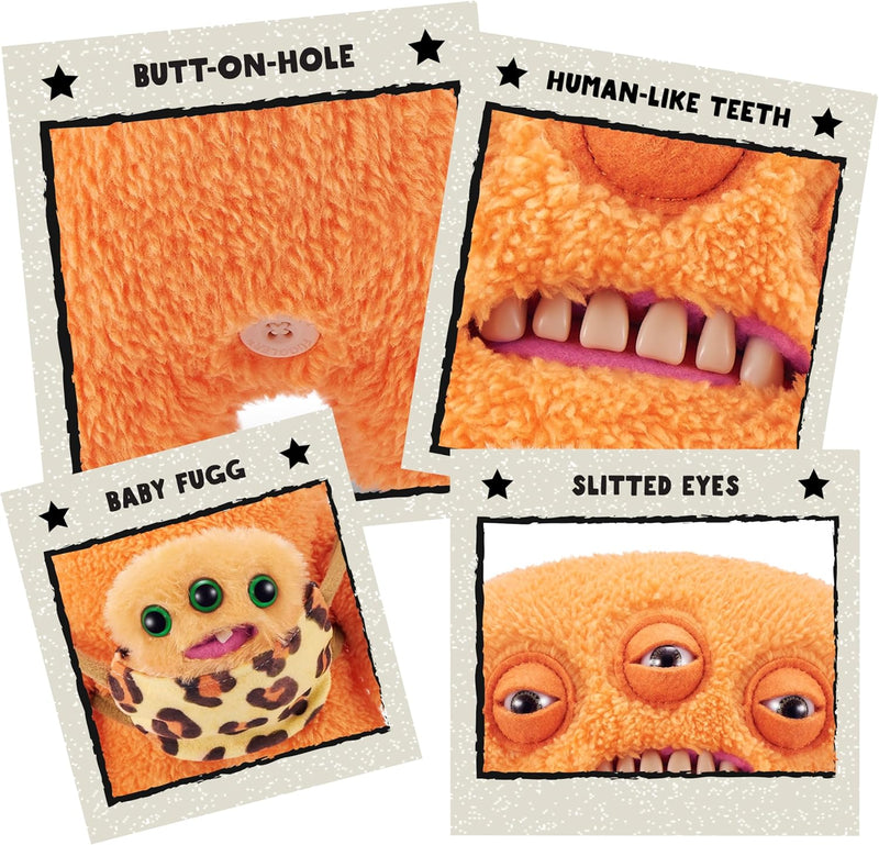 Fuggler Mini Rascals Orange Alien 9 Plush, alternate view