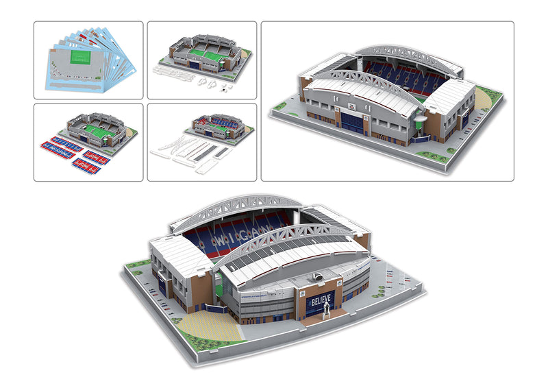Wigan Athletic FC 3D Stadium Puzzle, in display