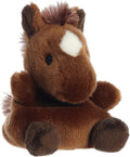 Truffle Brown Horse Palm Pals 4 Inch Plush Keychain close up detail