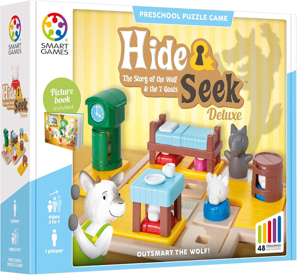 SmartGames Hide & Seek The Wolf & The 7 Goats Deluxe Puzzle Game