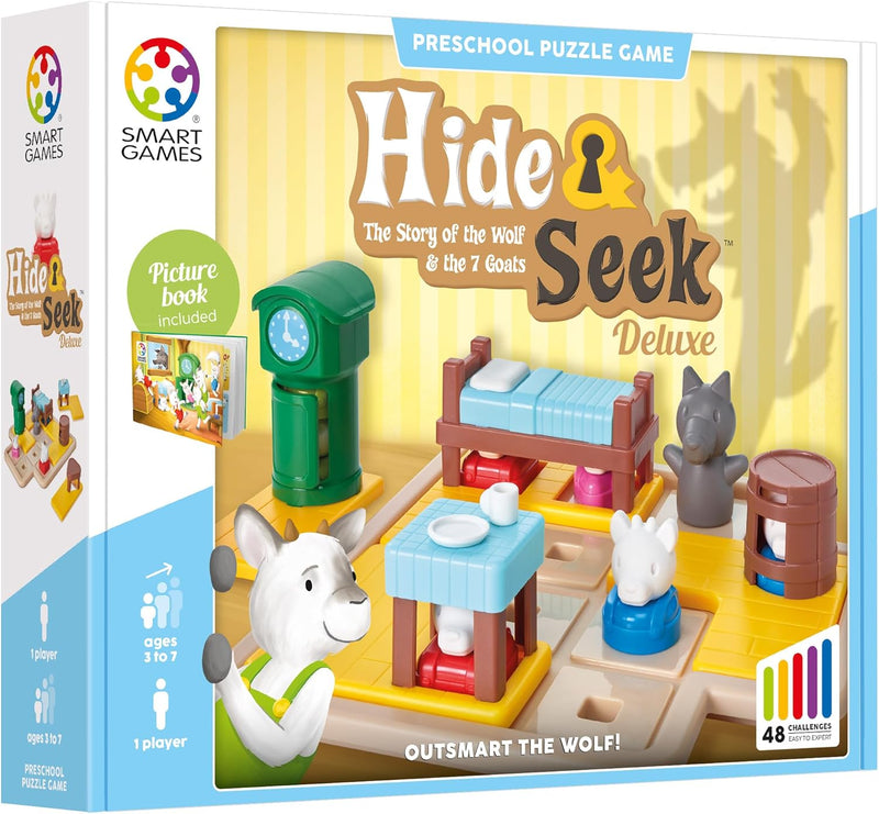 SmartGames Hide & Seek The Wolf & The 7 Goats Deluxe Puzzle Game