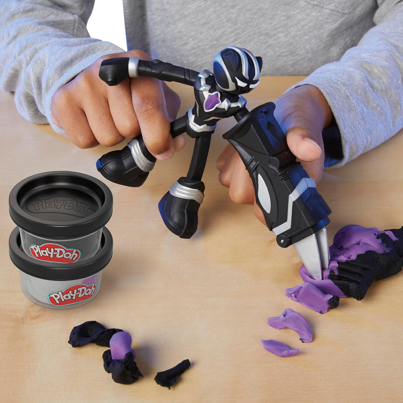 Play Doh Marvel Black Panther Cutting Claws Action Figure Playset - Image 3