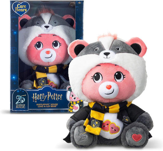 Care Bears X Harry Potter Love-A-Lot Bear X Hufflepuff Hoodie Mascot 30cm Plush