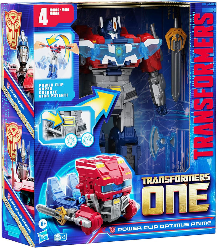 Transformers One Power Flip Optimus Prime (Orion Pax) Action Figure