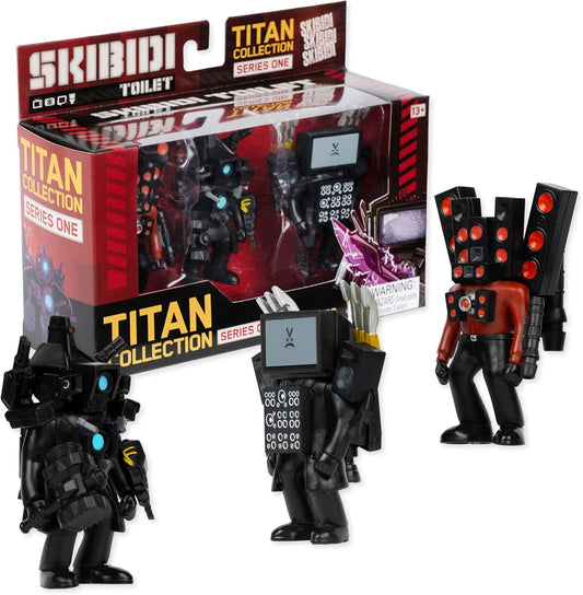 Skibidi Toilet Action Figure Mini Titan Collection Series One 3 Pack