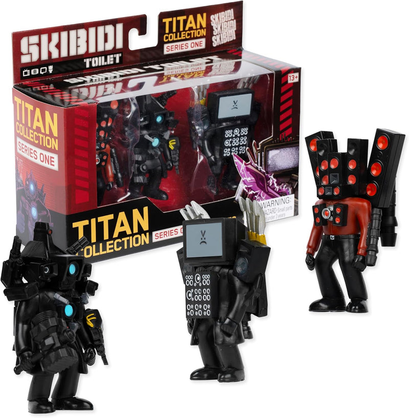 Skibidi Toilet Action Figure Mini Titan Collection Series One 3 Pack