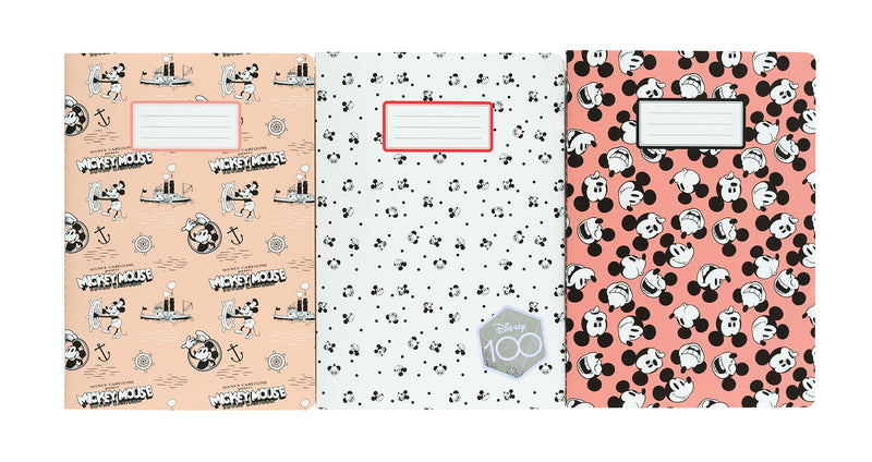 Disney Mickey 100th Anniversary Pack of 3 A5 Notebooks alternate view
