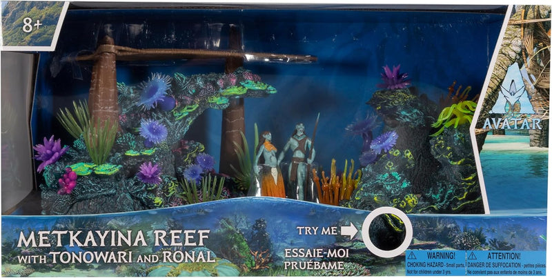 Metkayina Reef with Tonowari and Ronal Avatar The Way of Water World of Pandora Deluxe Action Figure Set
