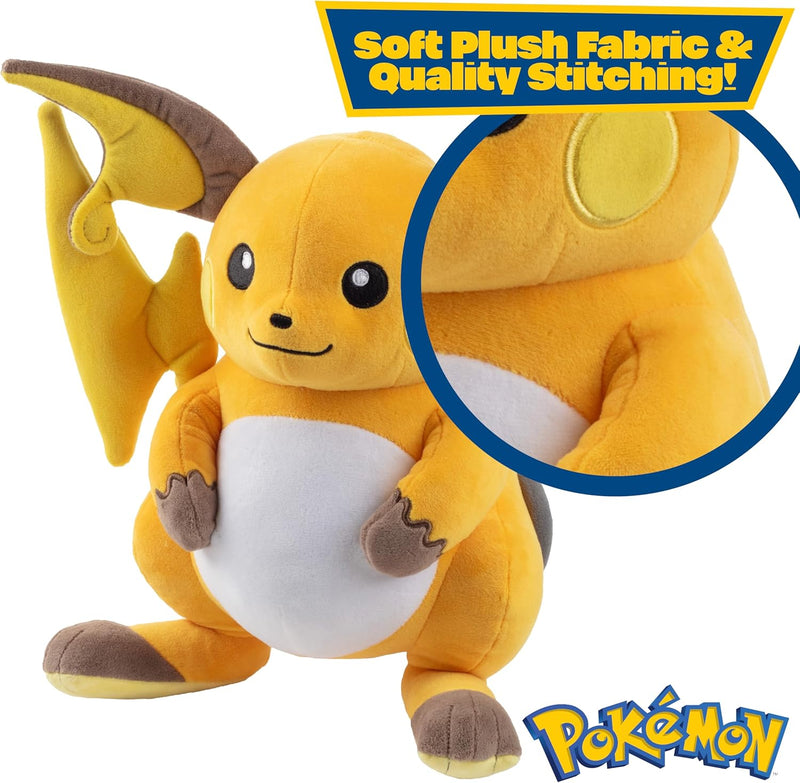 Pokémon 30cm Plush - Raichu Official Plush, side angle