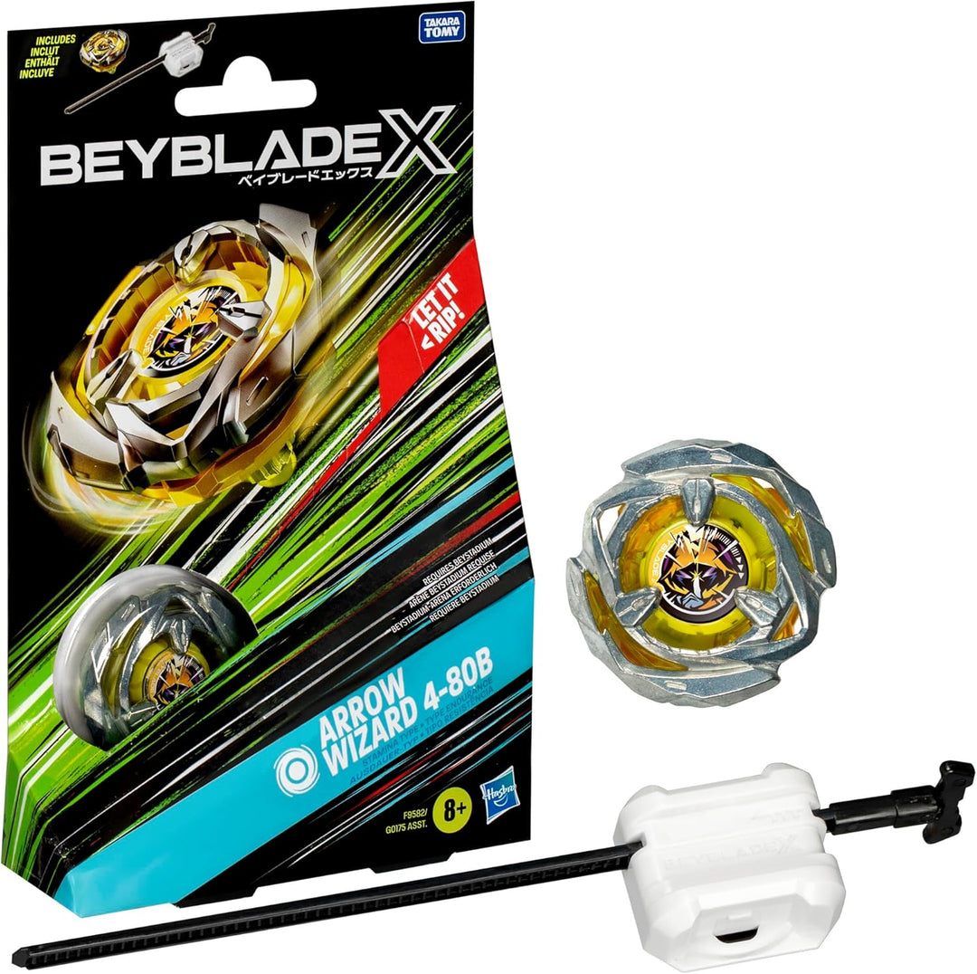 Beyblade X Arrow Wizard 4-80B Starter Pack Top and Launcher