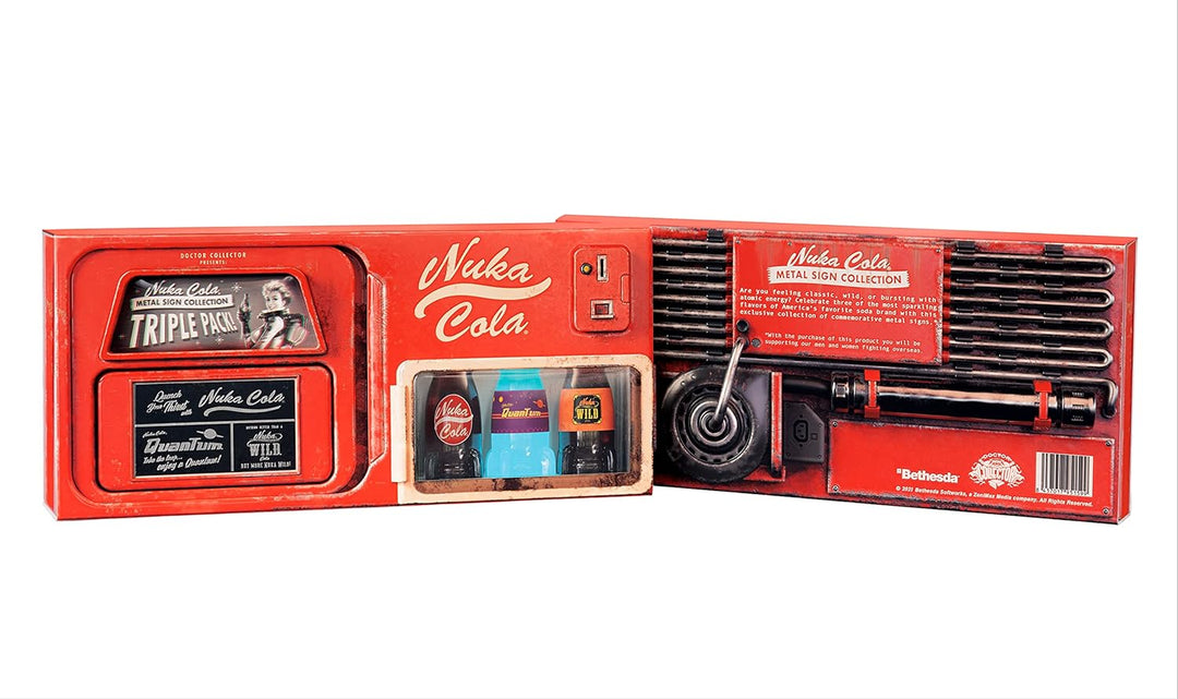 Official Fallout Nuka Cola Metal Signs Triple Pack Limited Edition