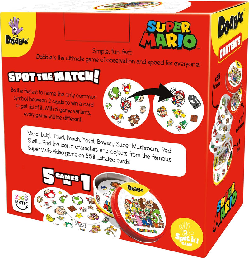 Dobble Super Mario, packaging shot