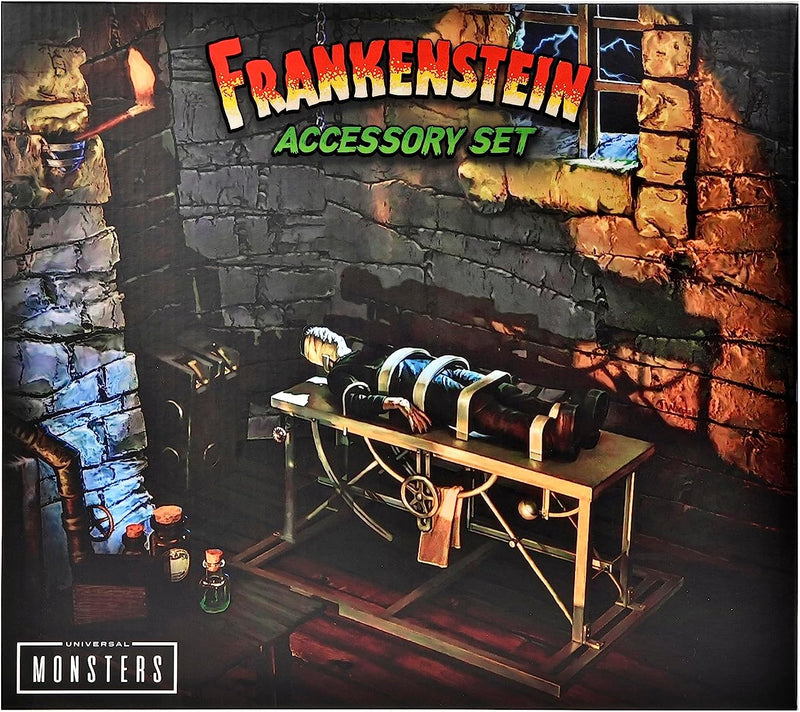 Universal Monsters Frankenstein 7" Scale Accessory Pack close up detail