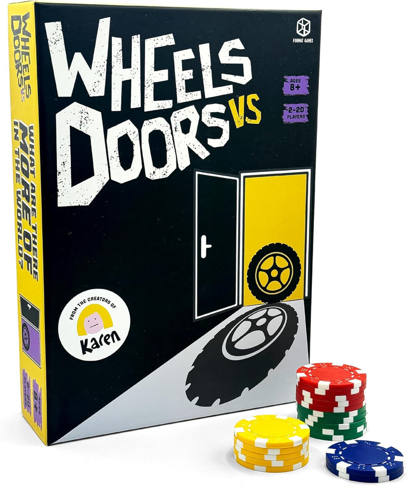 Wheels Vs Doors Board Game, packaging shot