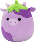 Squishmallows - 7.5'' Frederick The Eggplant Cow Plush, side angle