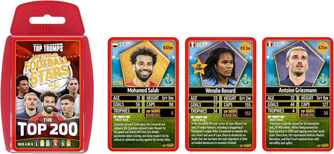 Top Trumps World Football Stars Top 200 (Pack 4)