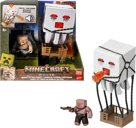 Minecraft Movie Blast Attack Ghast Action Figure Set