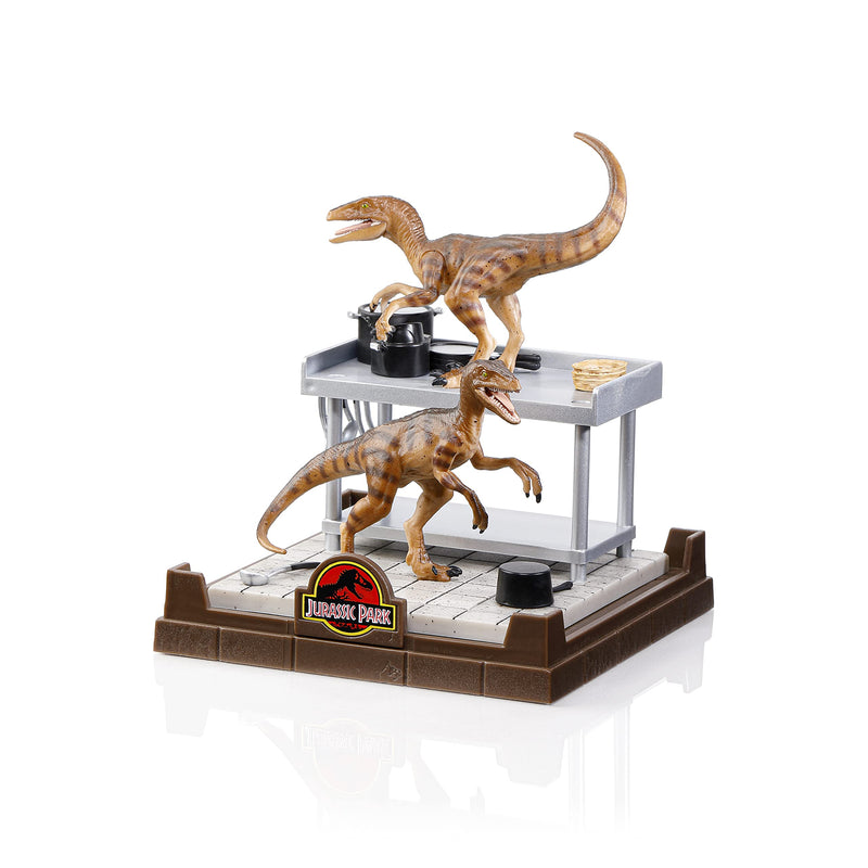 The Noble Collection Velociraptor Jurassic Park Figure, rear view