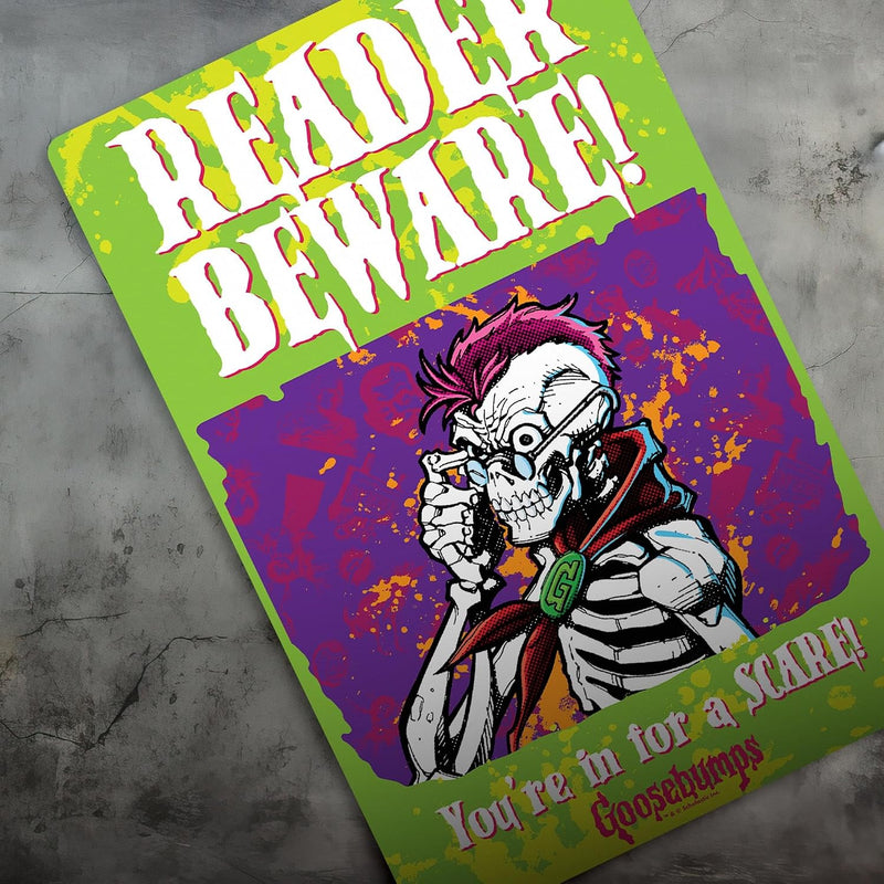 Goosebumps Reader Beware Metal Sign (view 4)