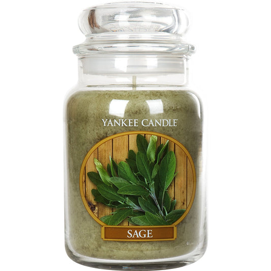 Large Yankee Candle - Sage Scent - Glass Jar