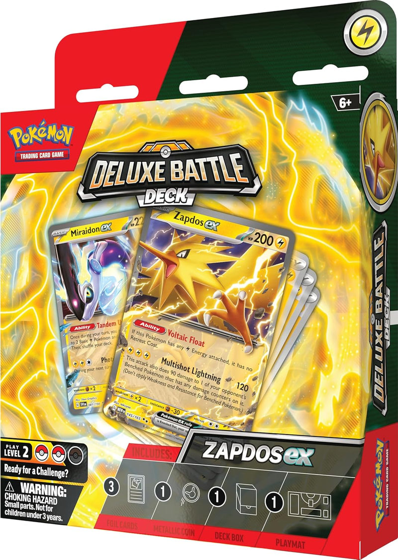 Pokemon TCG: Zapdos ex Deluxe Battle Deck, side angle