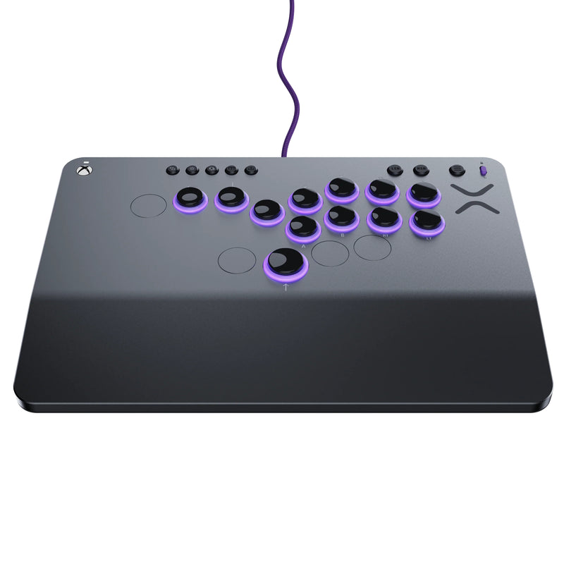Turtle Beach Victrix Pro KO Leverless Fight Stick Grey for Xbox Series X side angle