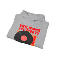 'Vinyl Records Are Groovy' Men's Hoodie, size reference